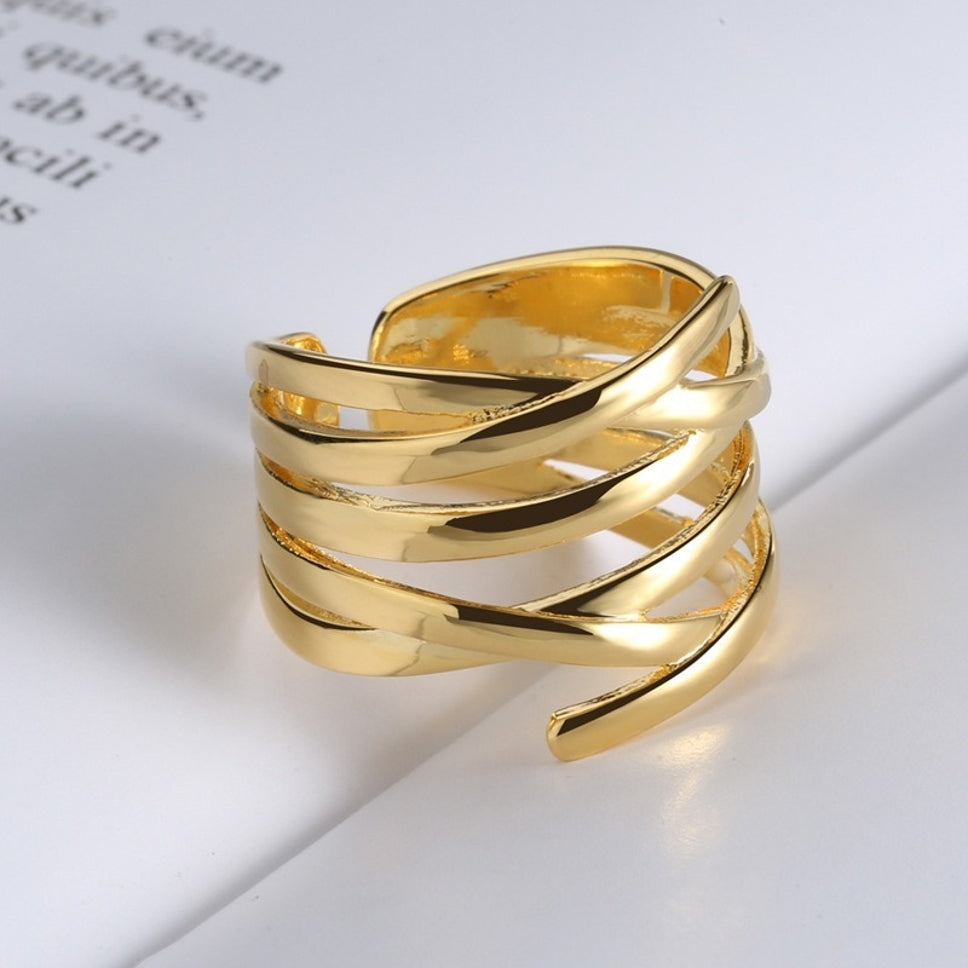 Elegant Adjustable Twisted Spiral Ring