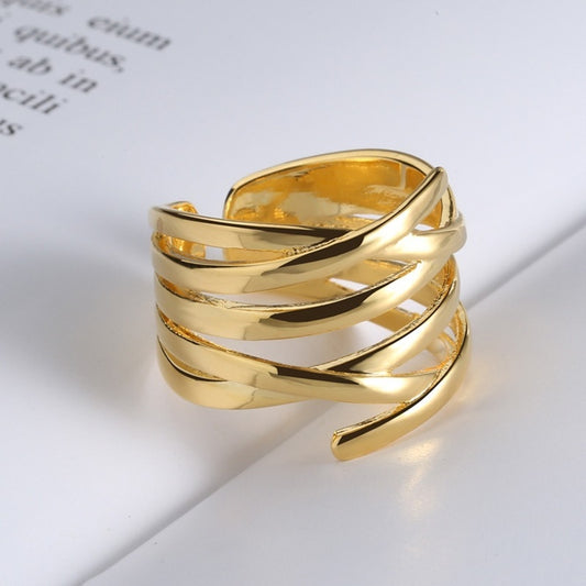 Elegant Adjustable Twisted Spiral Ring