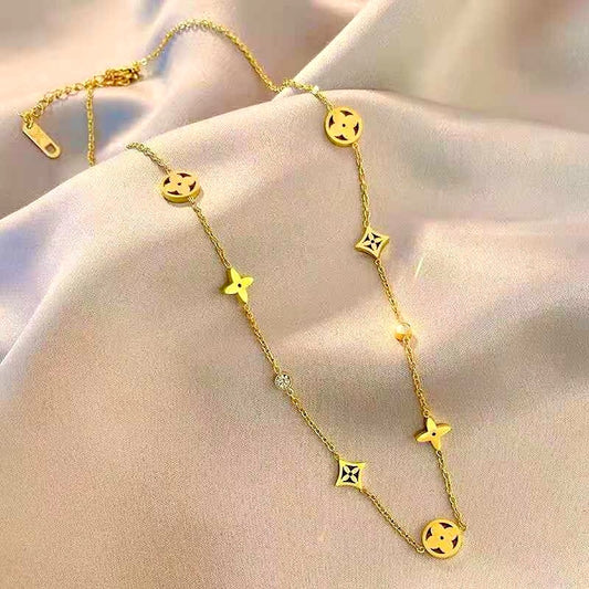 Dew-Kissed Flower Diamond Chain
