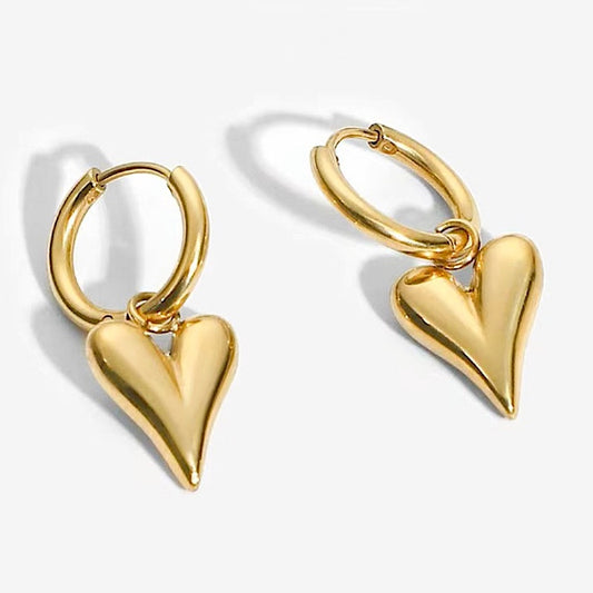 Sublime Gold Heart Earrings