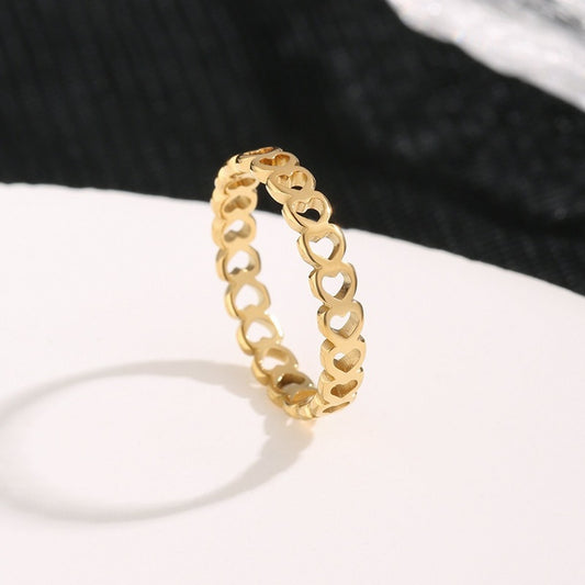 Delicate Heart-Shaped Band Ring